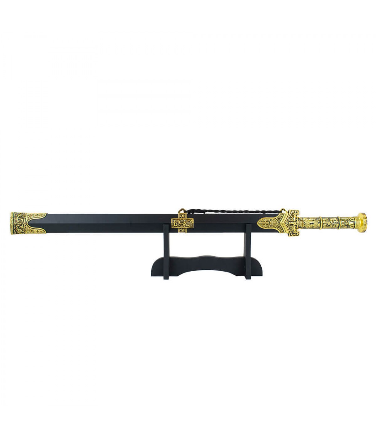 Espada Chinesa Preta Decorativa 65cm