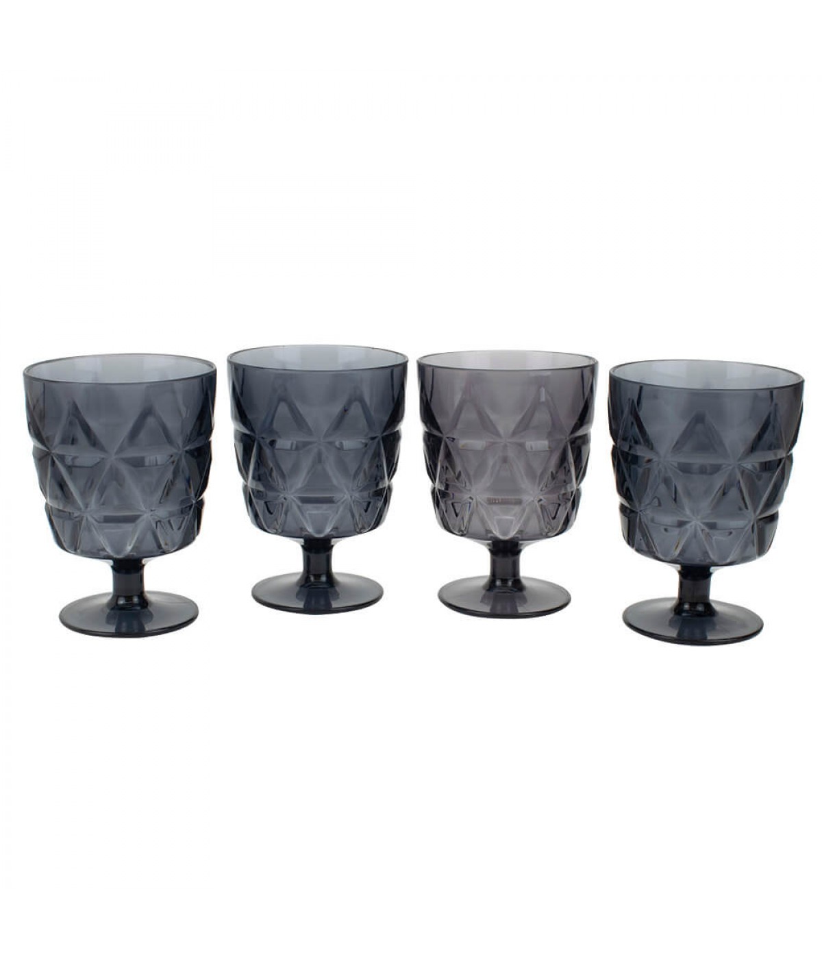Jogo 4 Taças Pretas Acrílico 260ml