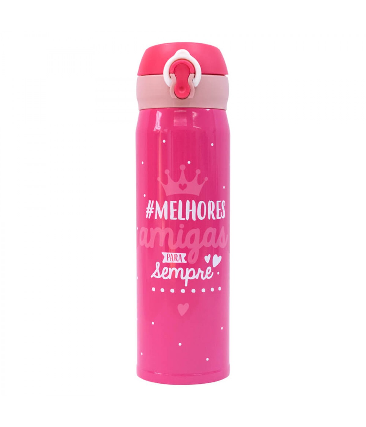 Garrafa Térmica Rosa Melhores Amigas Para Sempre 400ml - Projeto Kiwi