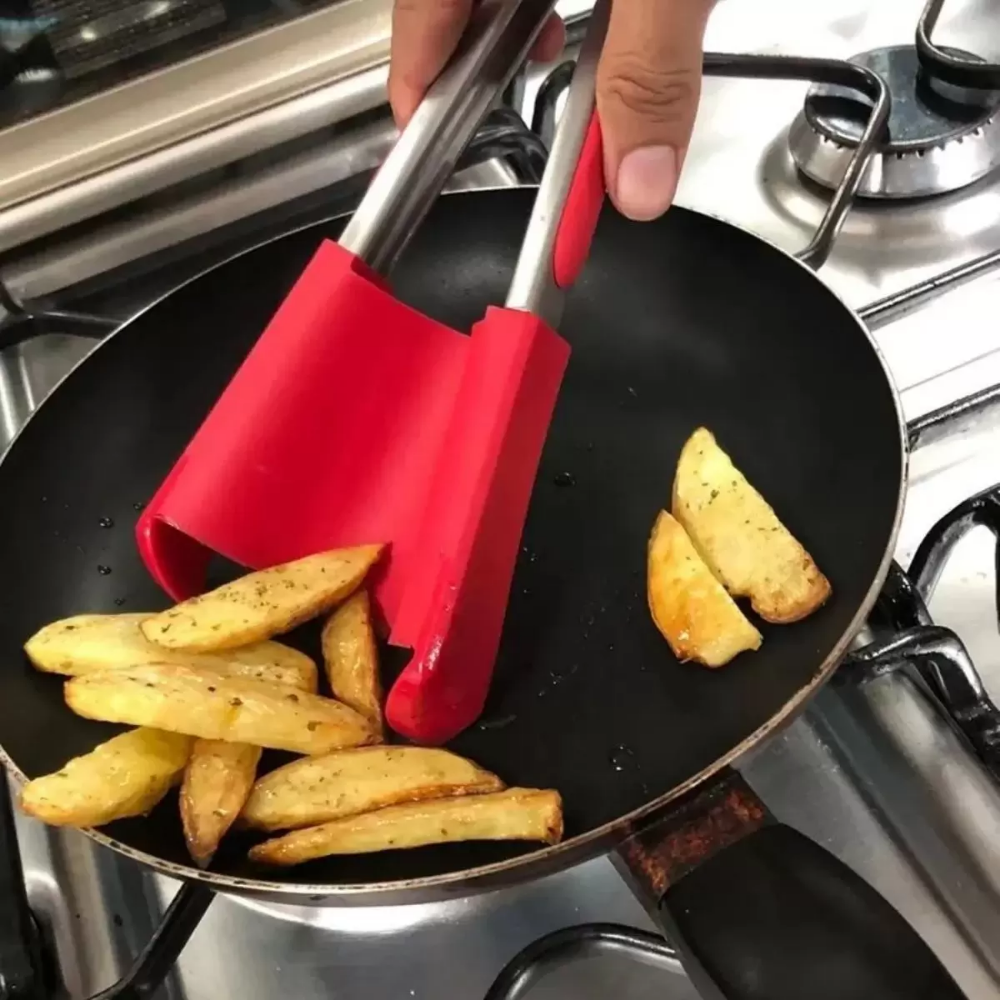 Espátula Pegadora de Alimentos Silicone 2 Em 1 Clink CK4583