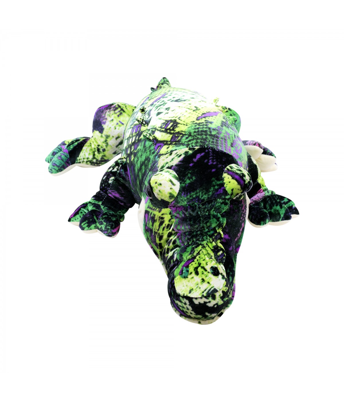 Crocodilo Multi Tons De Verde Deitado 81cm - Pelúcia