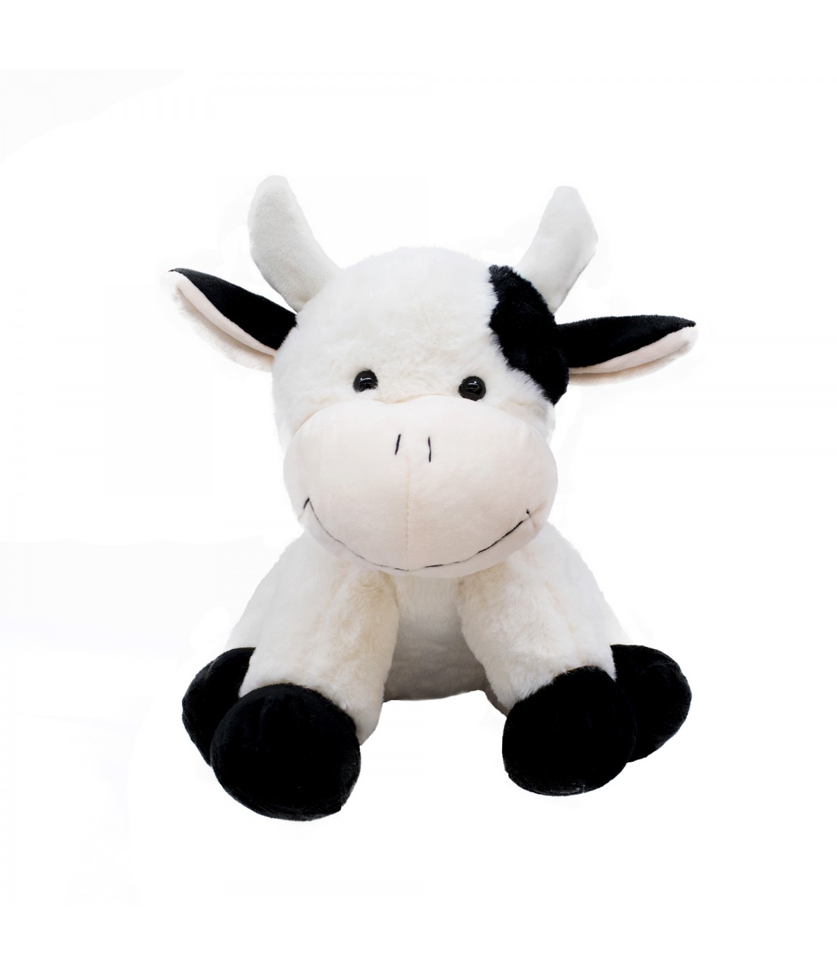 Vaca Branca Manchas Pretas 32cm - Pelúcia