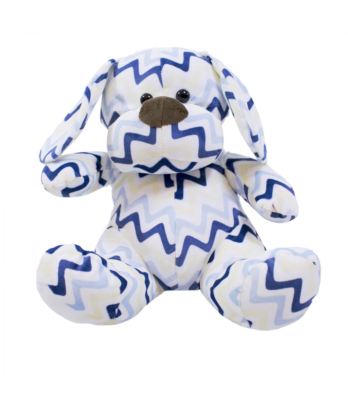 Cachorro Listrado Azul 28cm - Pelúcia