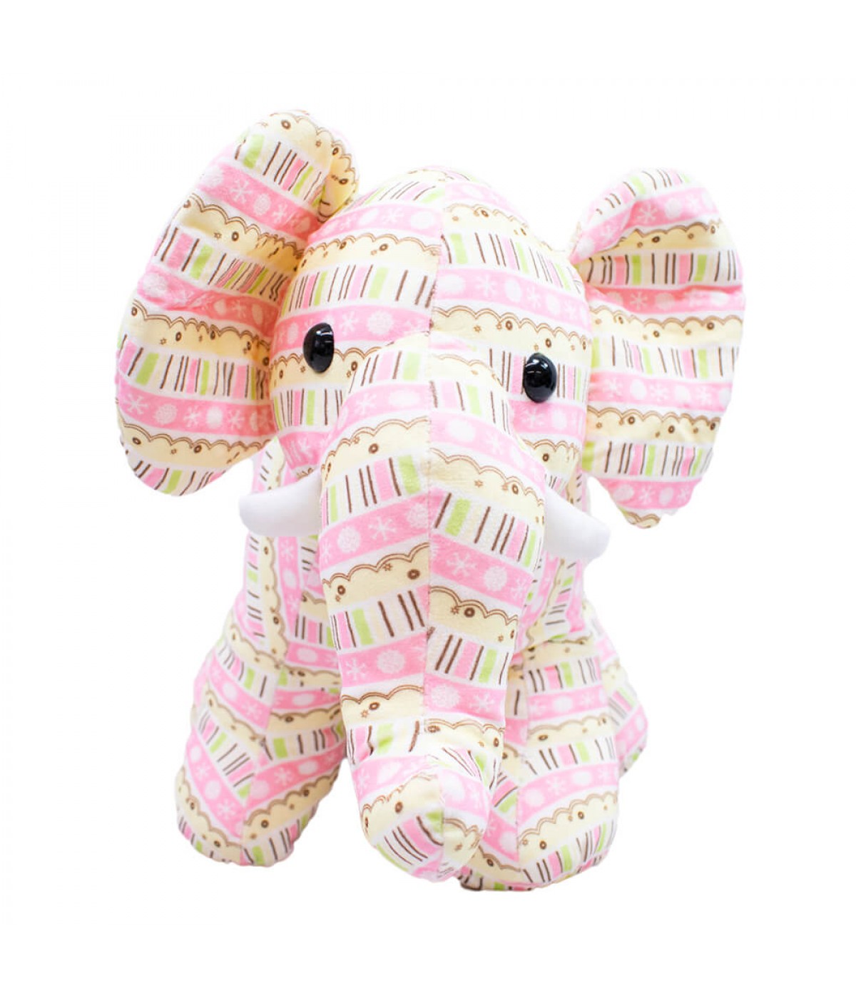 Elefante Rosa Em Pé 34cm - Pelúcia