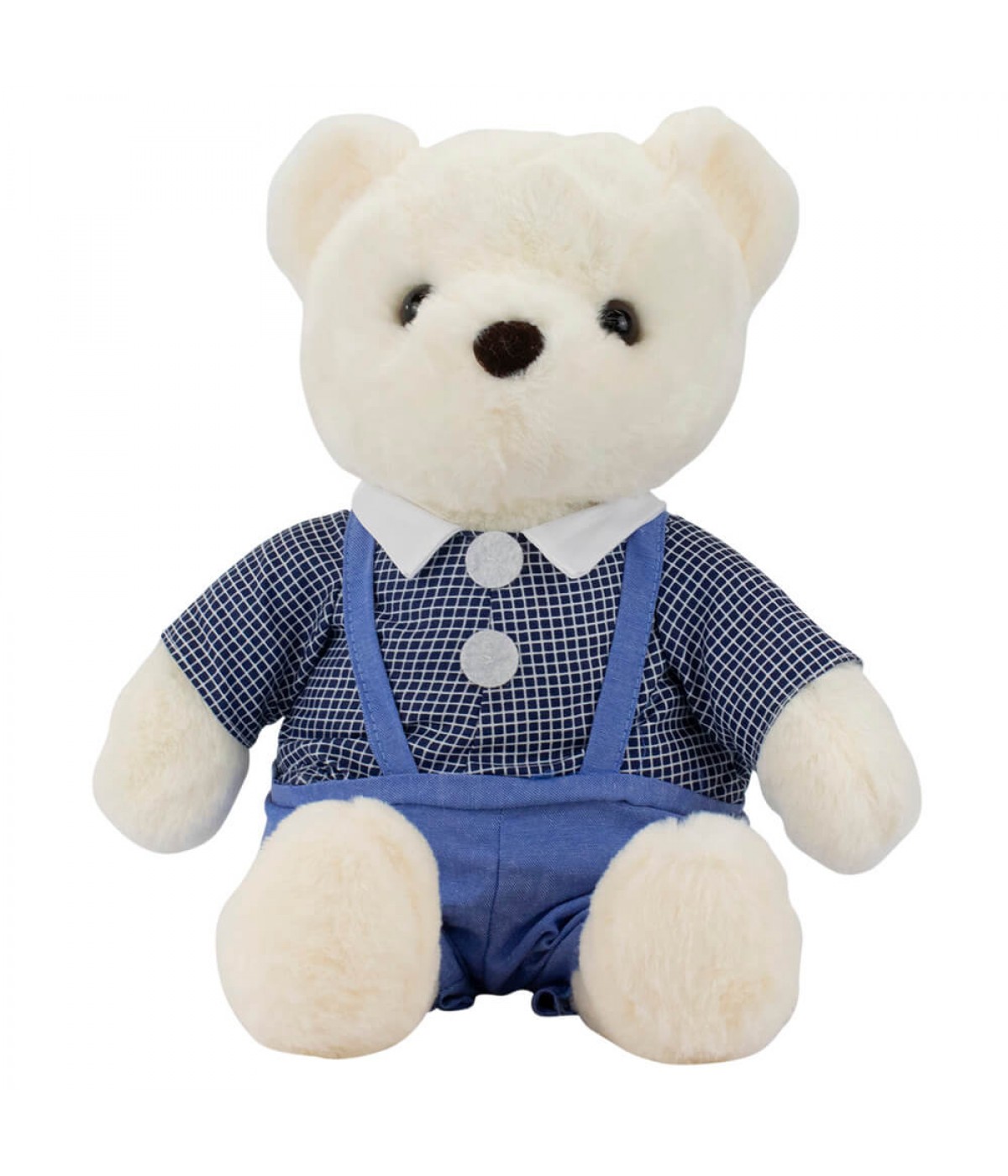 Urso Jardineira Azul 30cm - Pelúcia