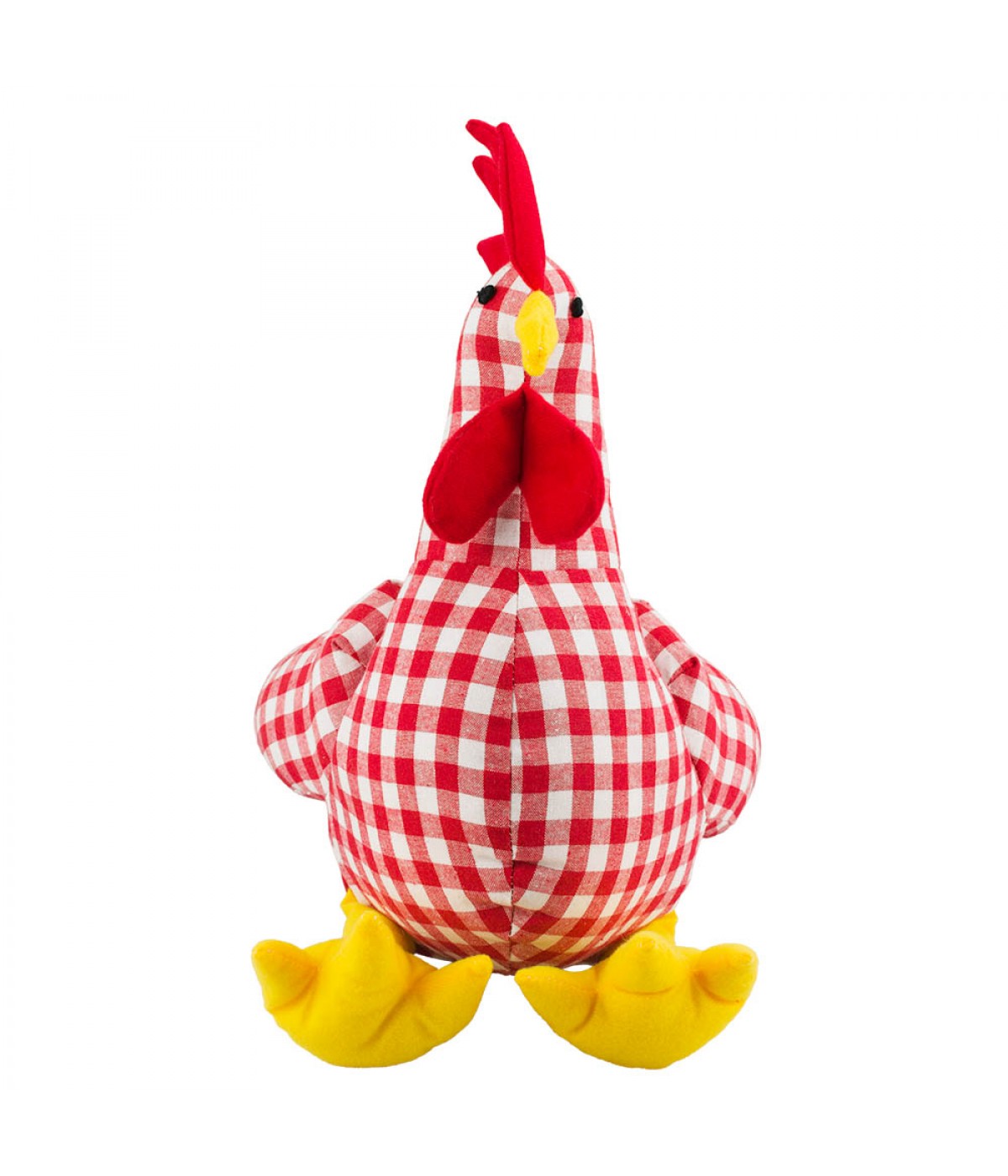 Galo Pano Quadriculado Vermelho 37cm - Pelúcia