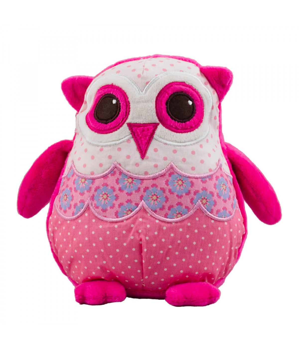 Coruja Rosa 17cm - Pelúcia