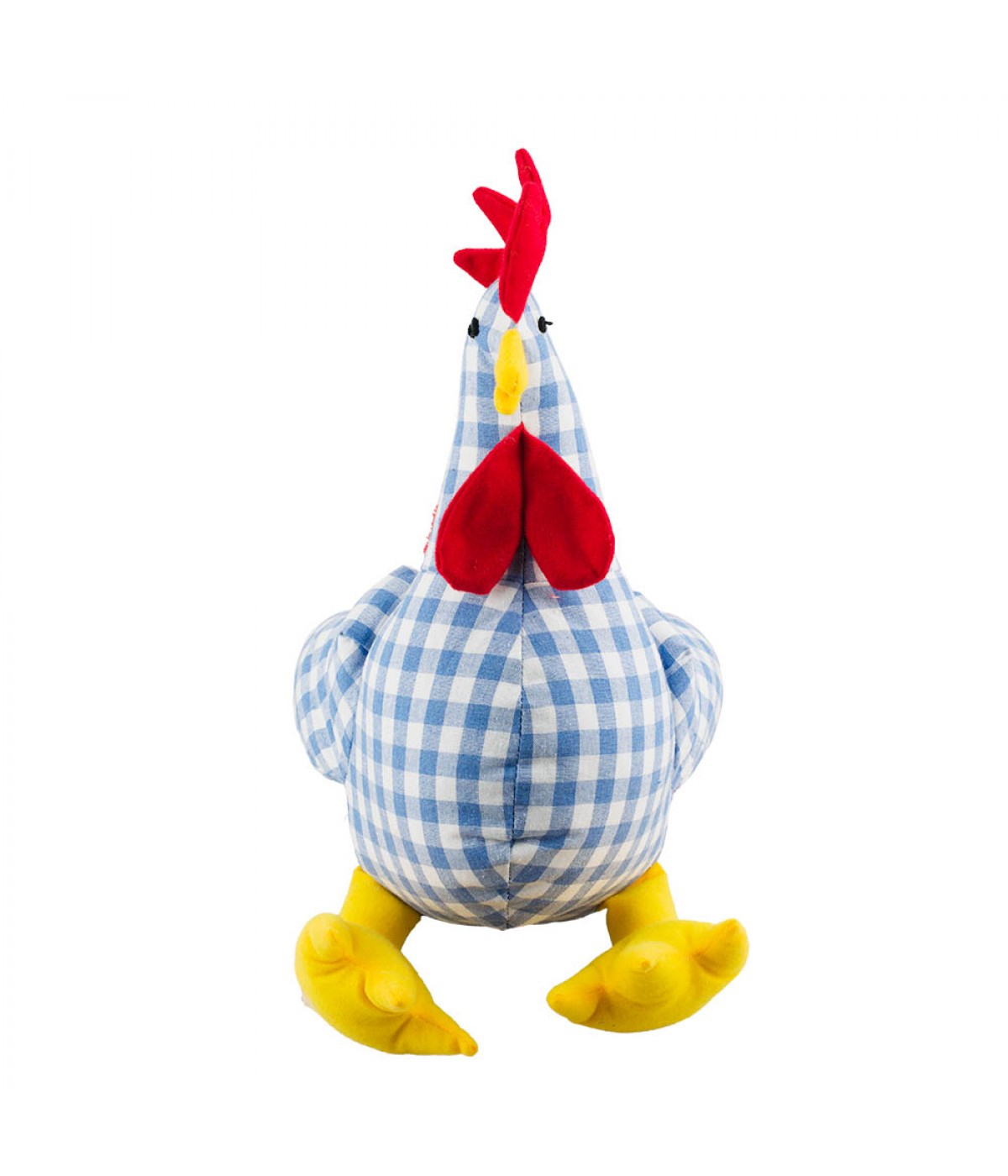Galo Pano Quadriculado Azul 37cm - Pelúcia