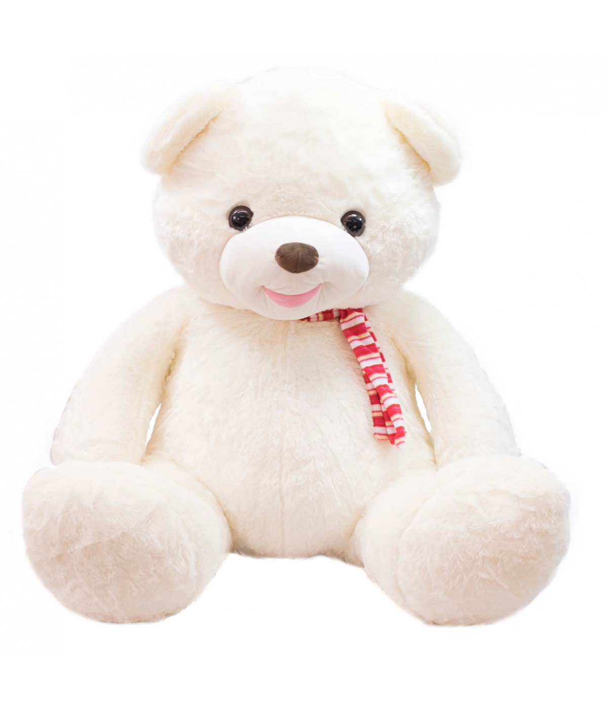 Urso Branco Laço 77cm - Pelúcia