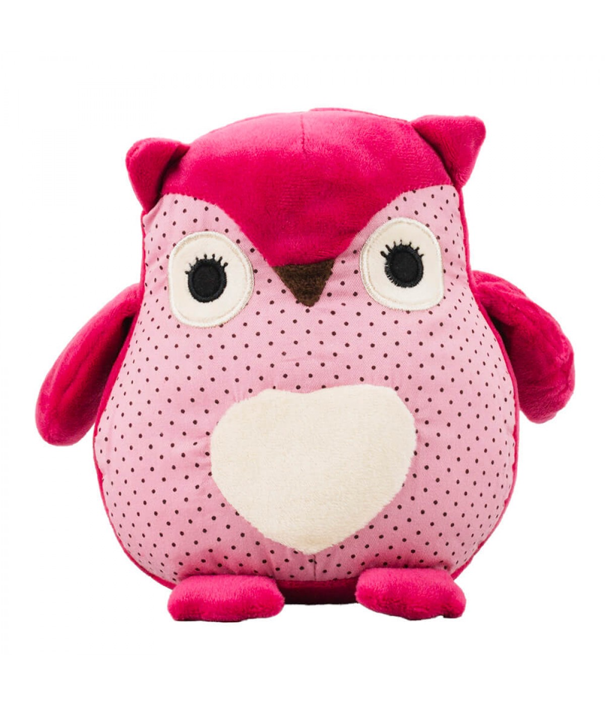 Coruja Rosa Vinho Coração 18cm - Pelúcia