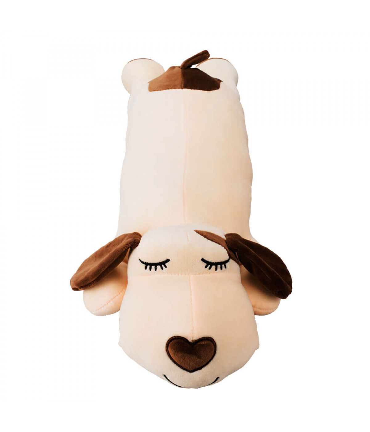 Cachorro Bege Comprido Deitado Dormindo 53cm - Pelúcia