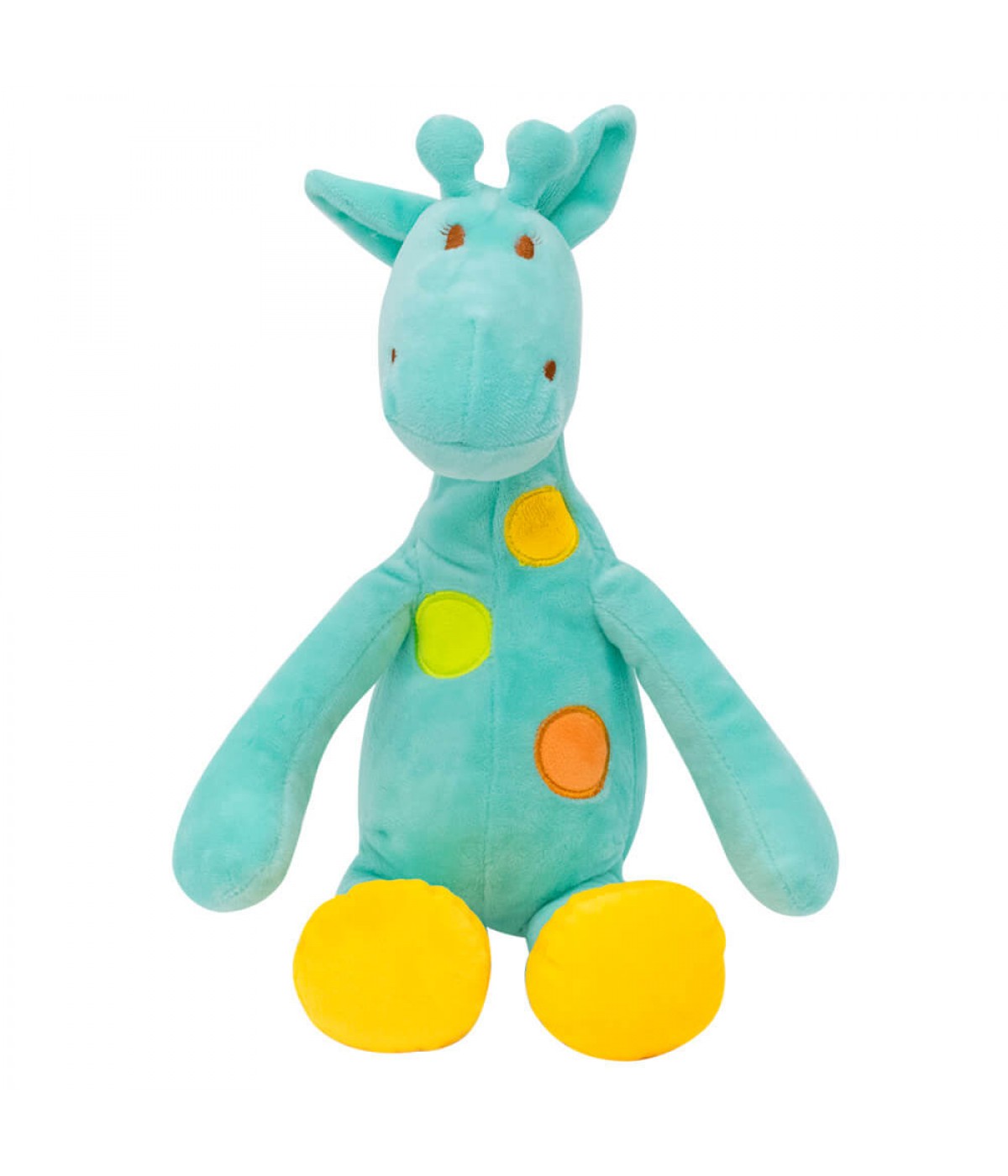 Girafa Verde Pintas Coloridas 29cm - Pelúcia
