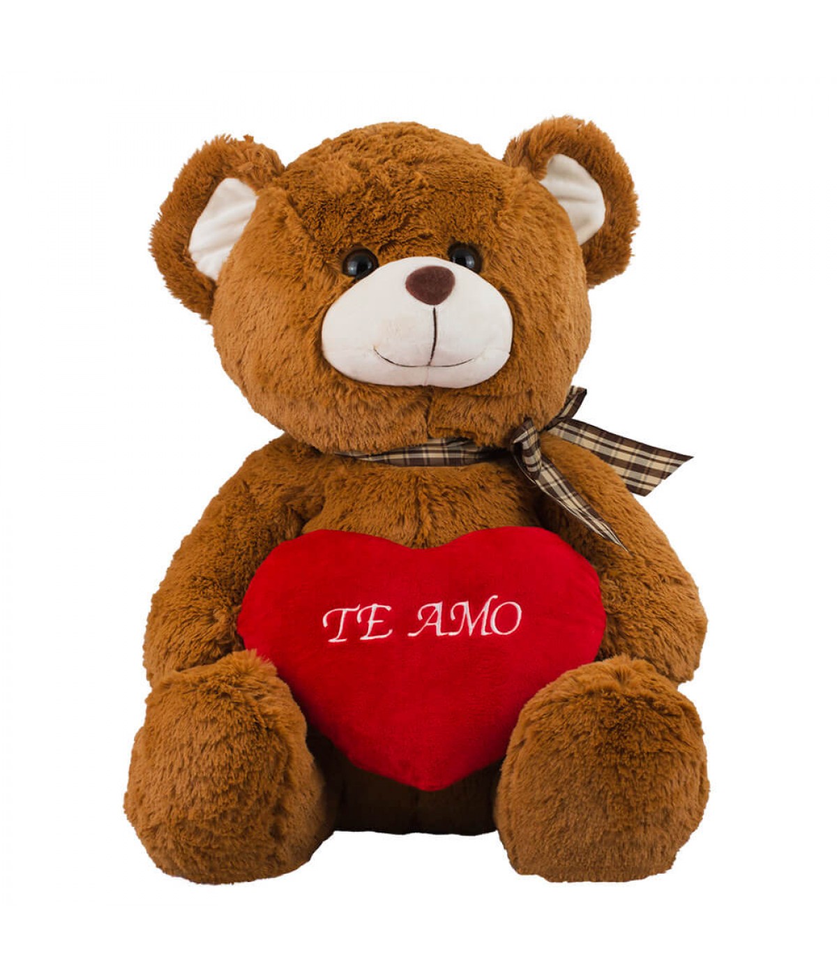 Urso Marrom Claro Coração "Te Amo" 40cm - Pelúcia