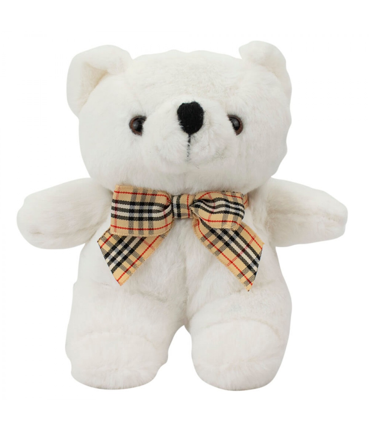 Chaveiro Urso Branco Laço 15cm - Pelúcia