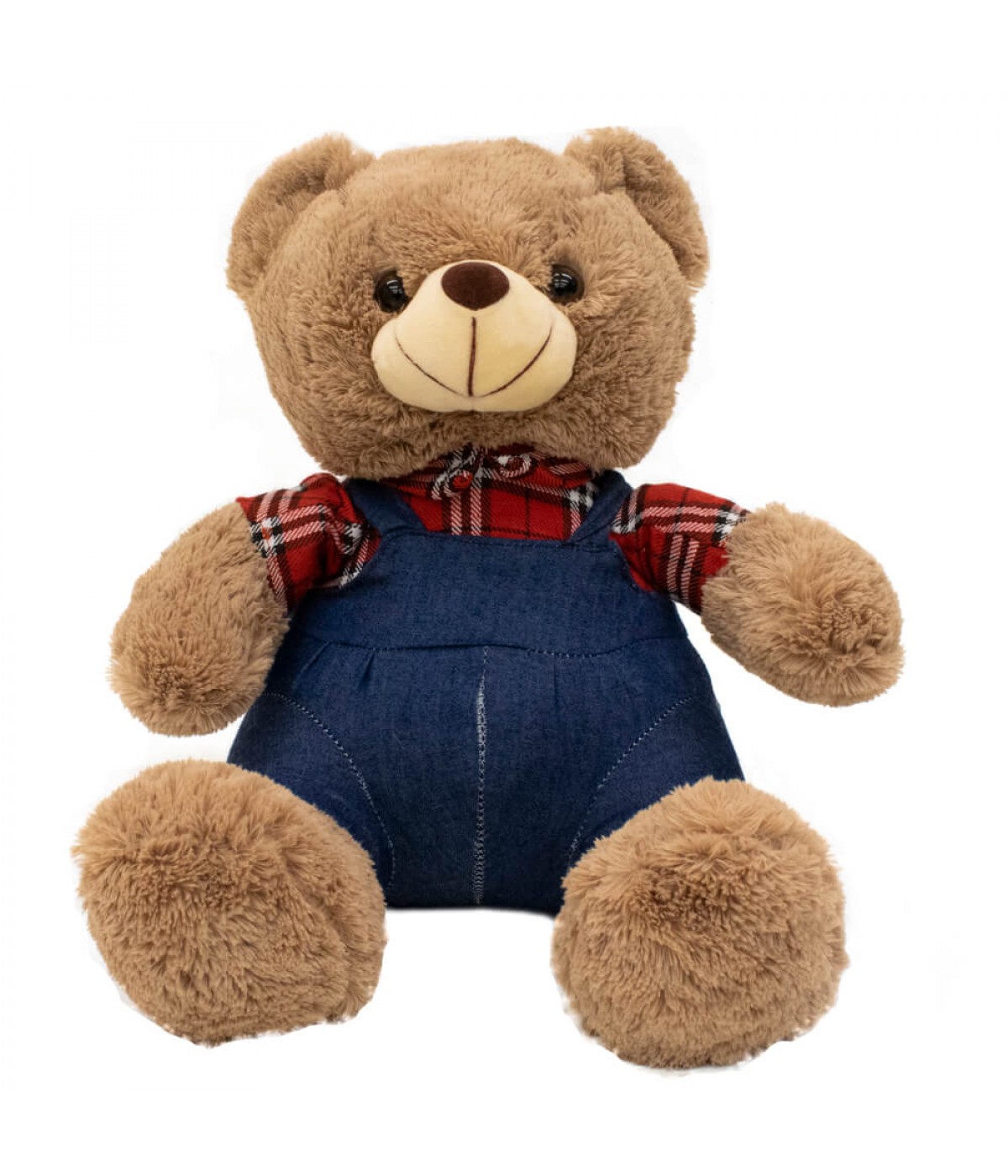 Urso Suspensório Camisa Quadriculada 31cm - Pelúcia