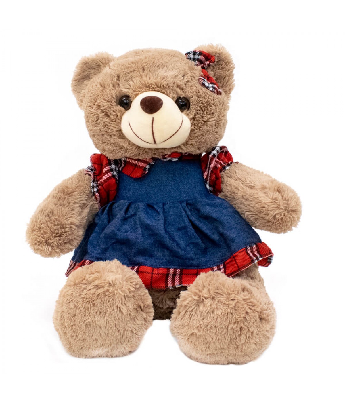 Urso Saia Camisa Quadriculada 31cm - Pelúcia