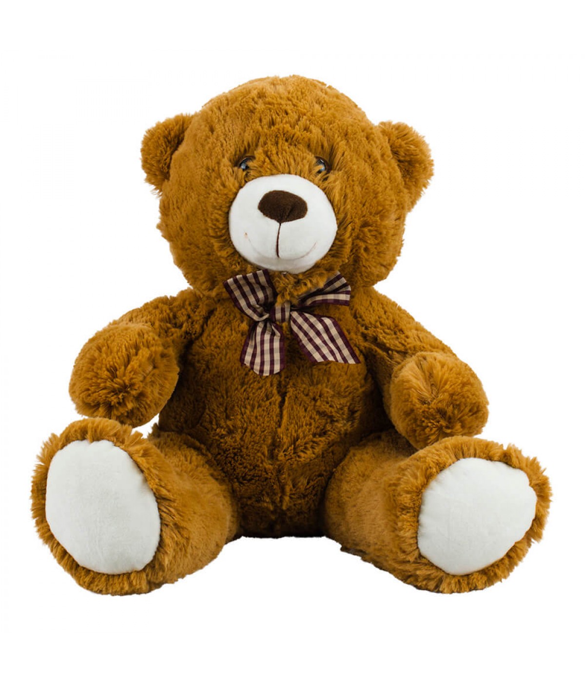 Urso Marrom Sentado Laço 29cm - Pelúcia