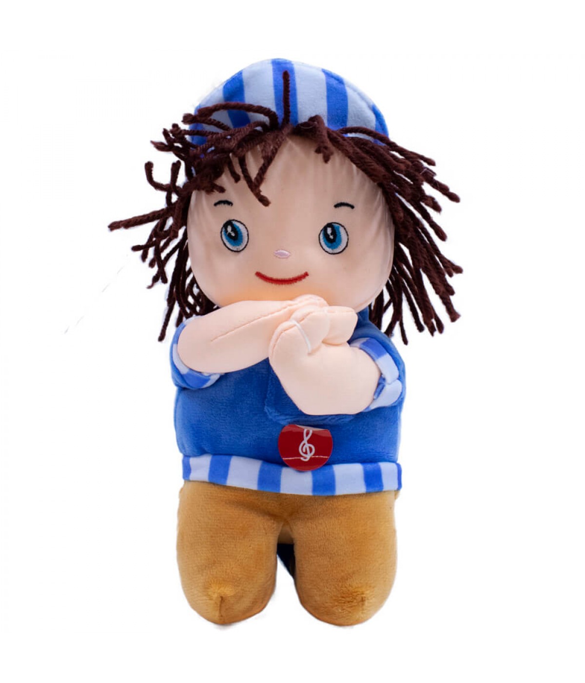 Boneco Boné Azul Rezando Pai Nosso 24cm