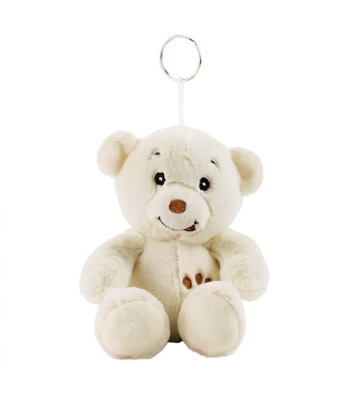Chaveiro Urso Branco 15cm - Pelúcia