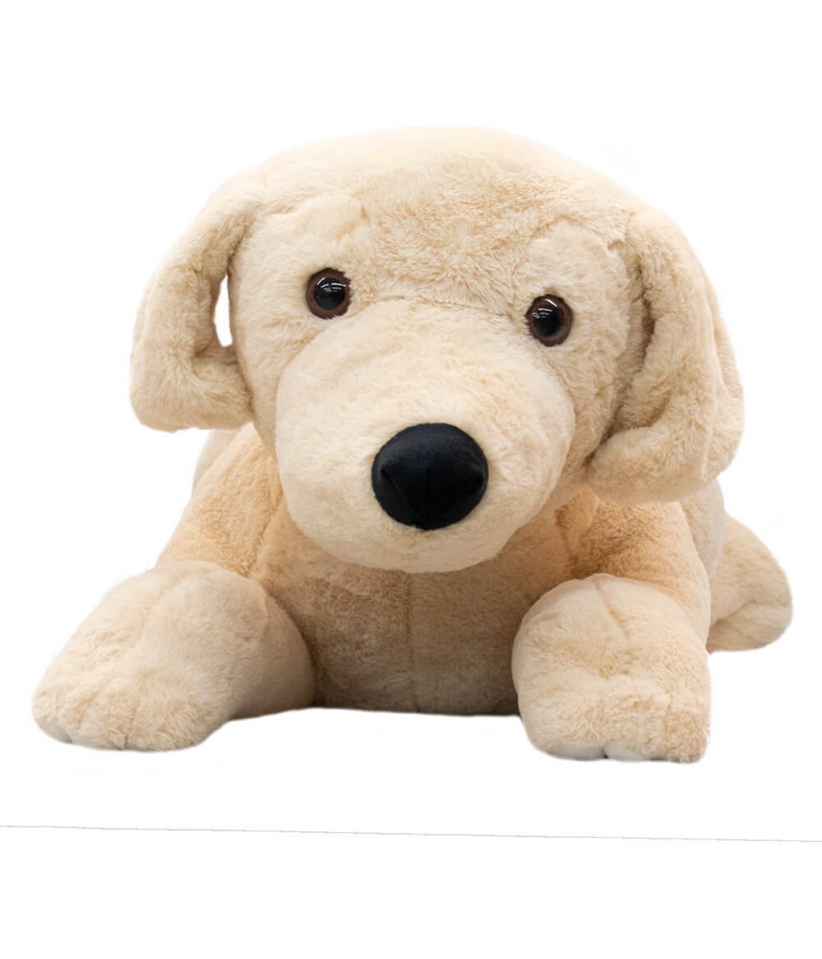 Cachorro Bege Deitado 100cm - Pelúcia