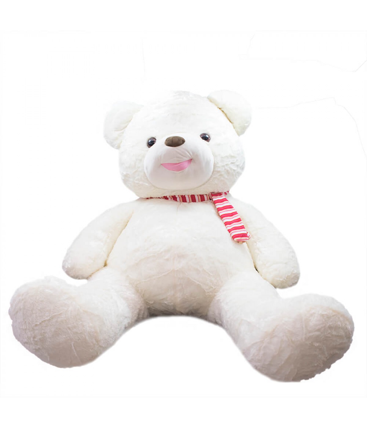 Urso Branco Laço 94cm - Pelúcia