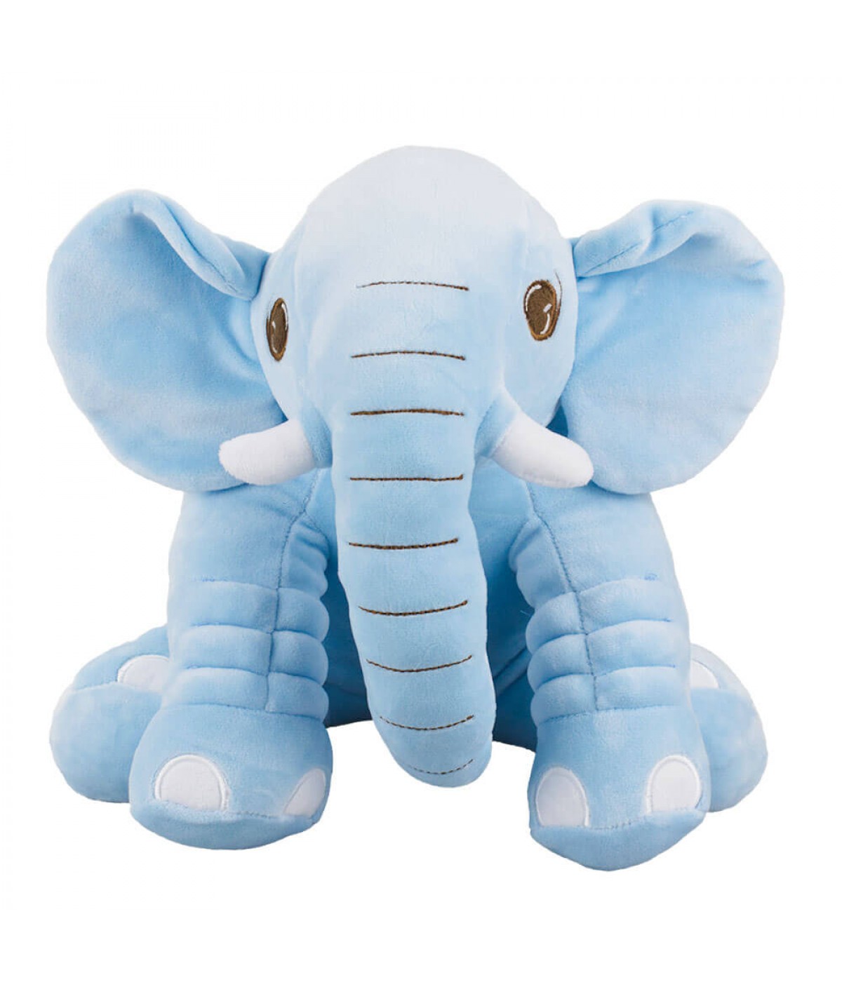 Elefante Azul Sentado 27cm - Pelúcia