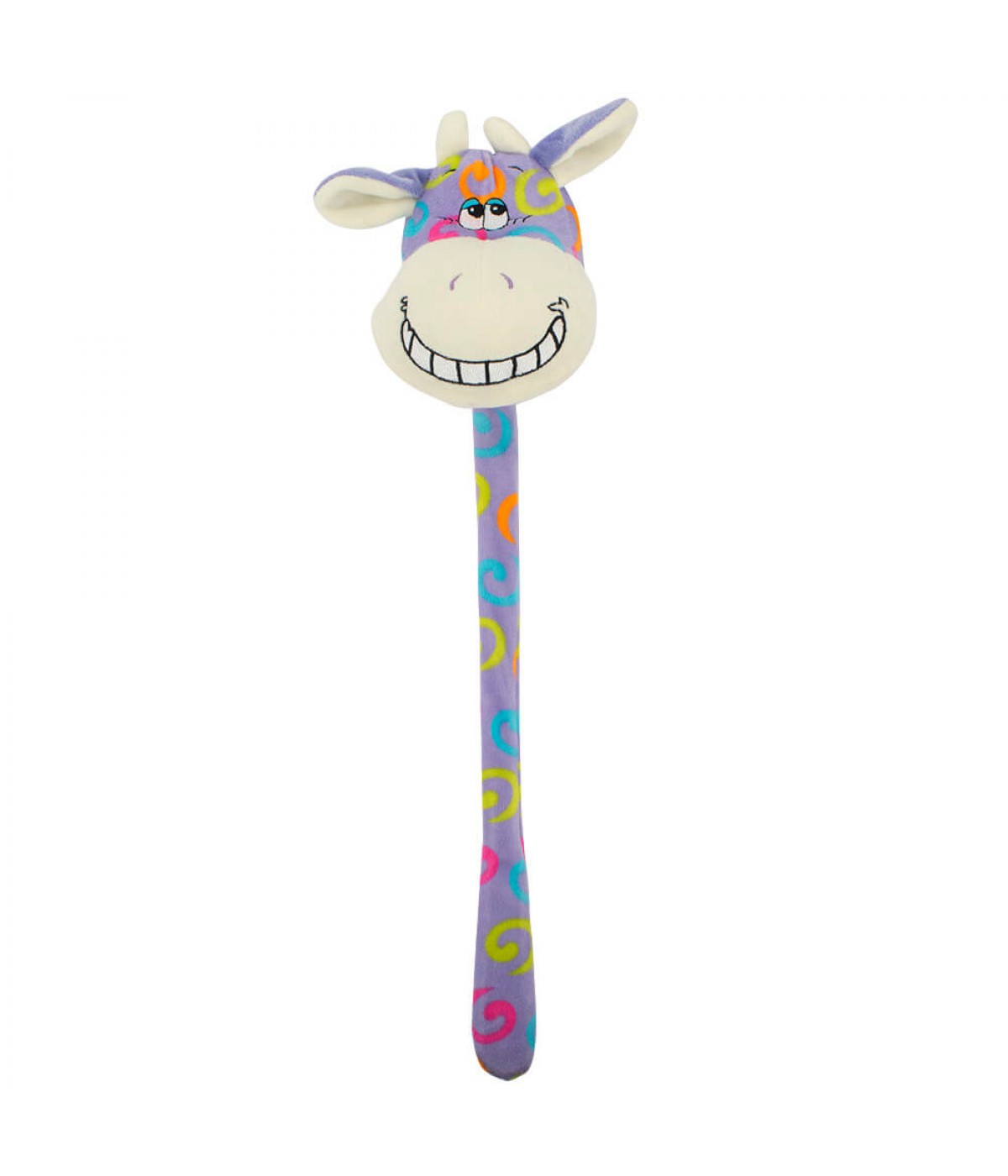 Raquetinha Mata Mosca Girafa Roxo 45cm - Pelúcia