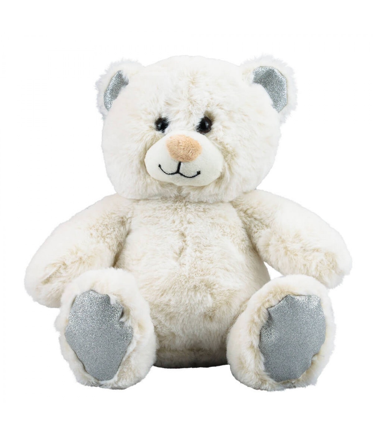 Urso Sentado Branco 23cm - Pelúcia
