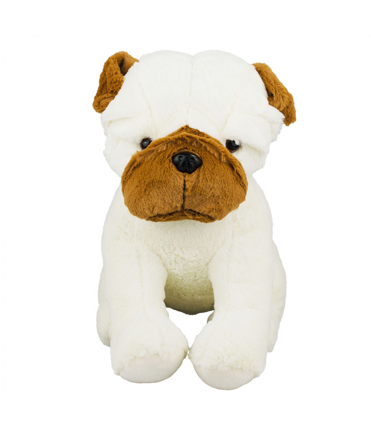 Cachorro Branco Sentado 22cm - Pelúcia