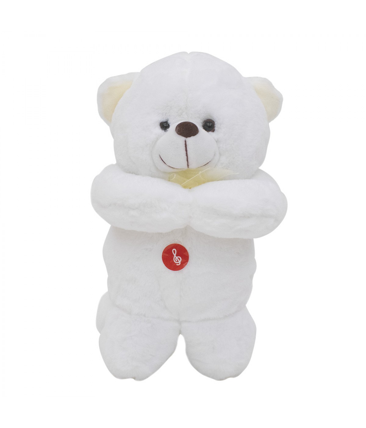 Urso Laço Amarelo Rezando Pai Nosso 28cm - Pelúcia