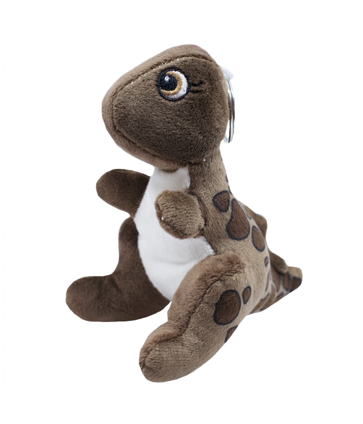 Chaveiro Dinossauro Marrom Escuro 15cm - Pelúcia
