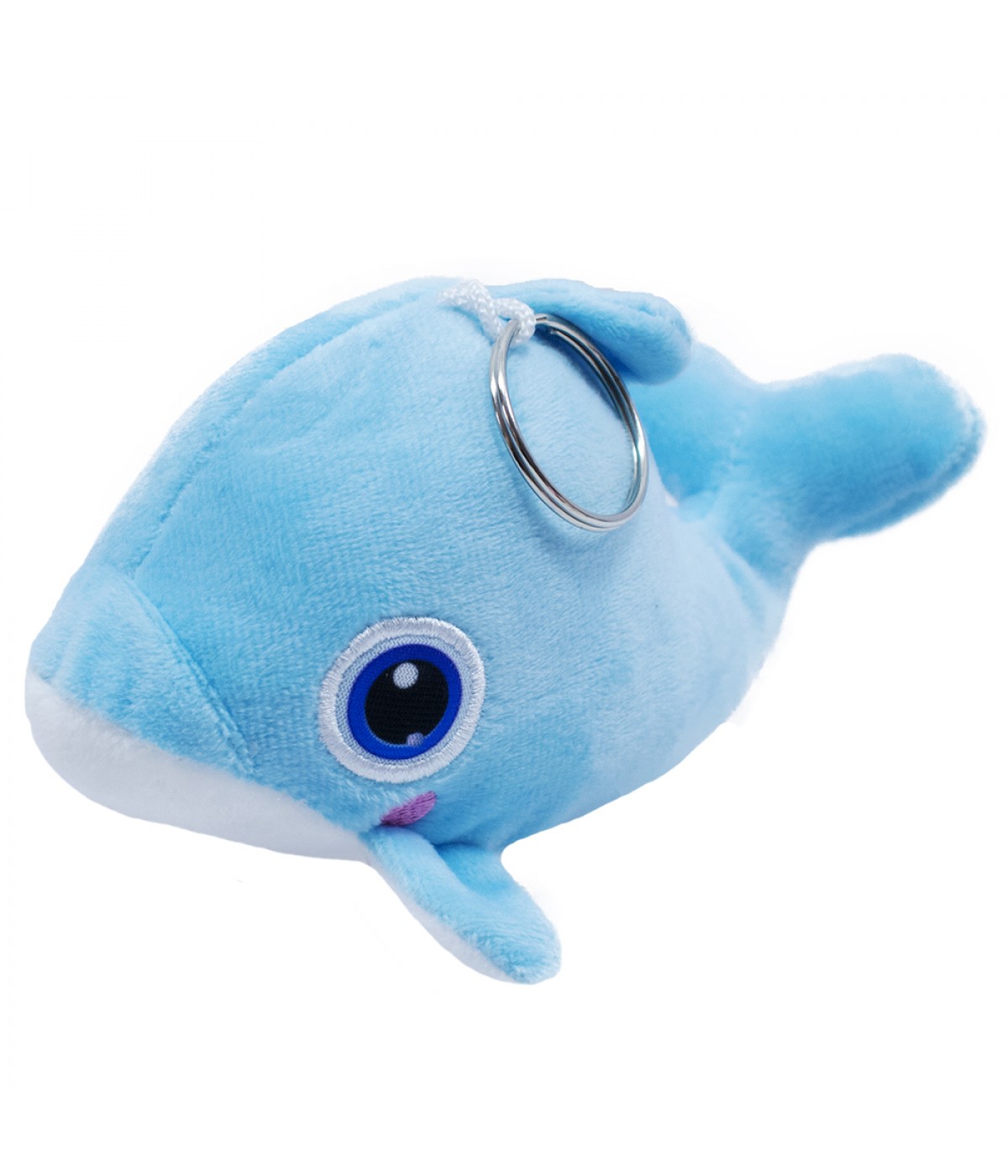 Chaveiro Golfinho Azul Bochechas Rosadas 18cm - Pelúcia