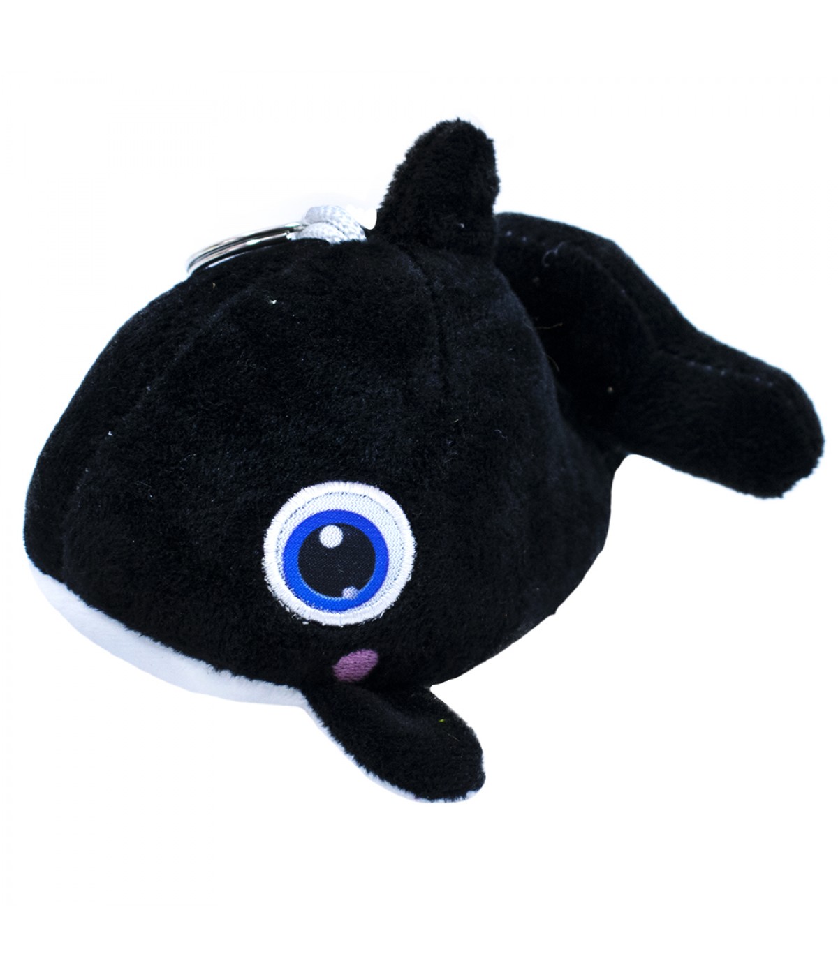 Chaveiro Baleia Orca Bochechas Rosadas 15cm - Pelúcia