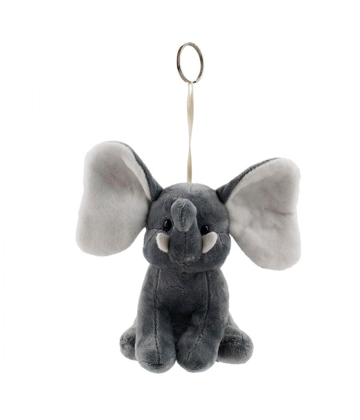 Chaveiro Elefante Cinza 15cm - Pelúcia