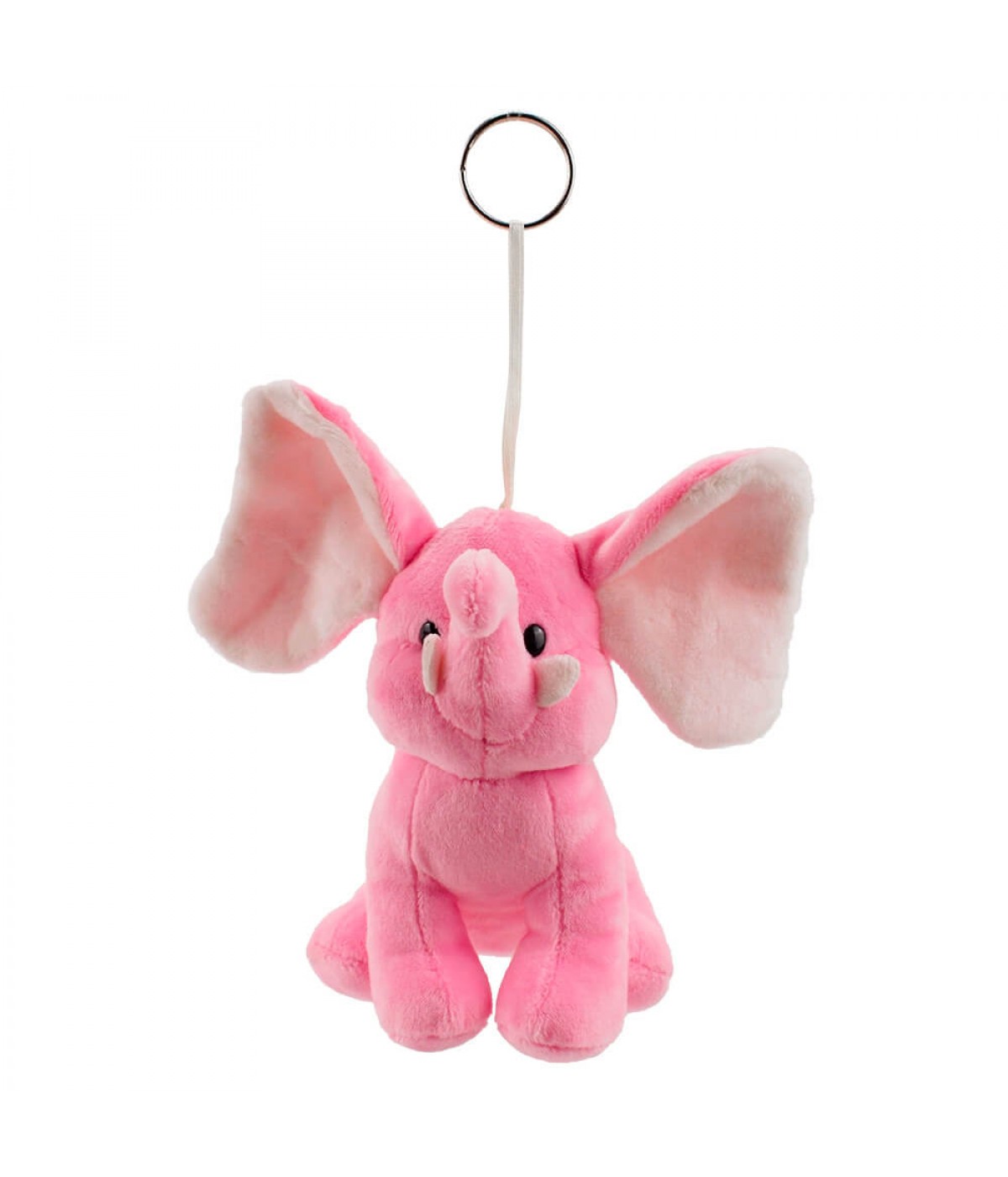 Chaveiro Elefante Rosa 15cm - Pelúcia