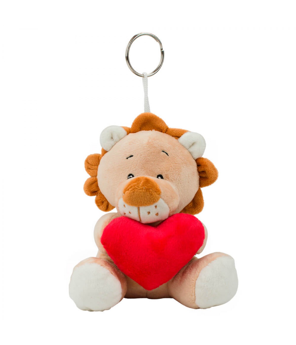 Chaveiro Leão Coração 16cm - Pelúcia