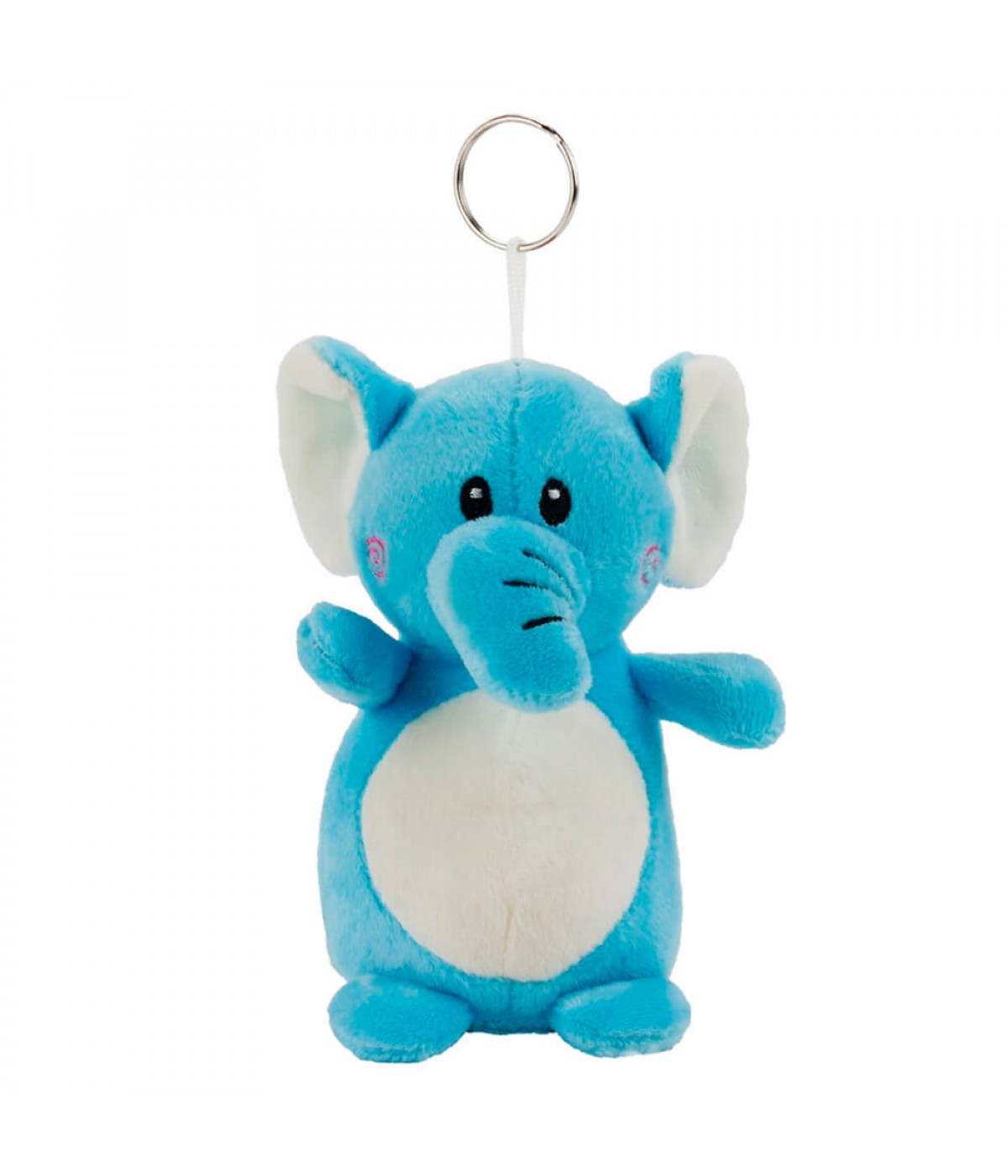Chaveiro Elefante Azul 15cm - Pelúcia