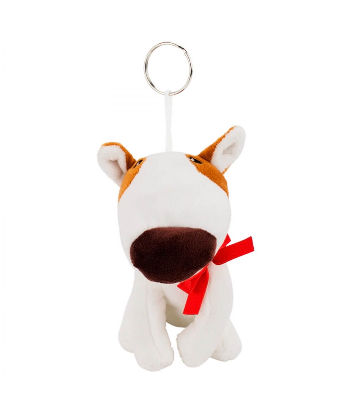 Chaveiro Cachorro Narigudo Branco 16cm - Pelúcia