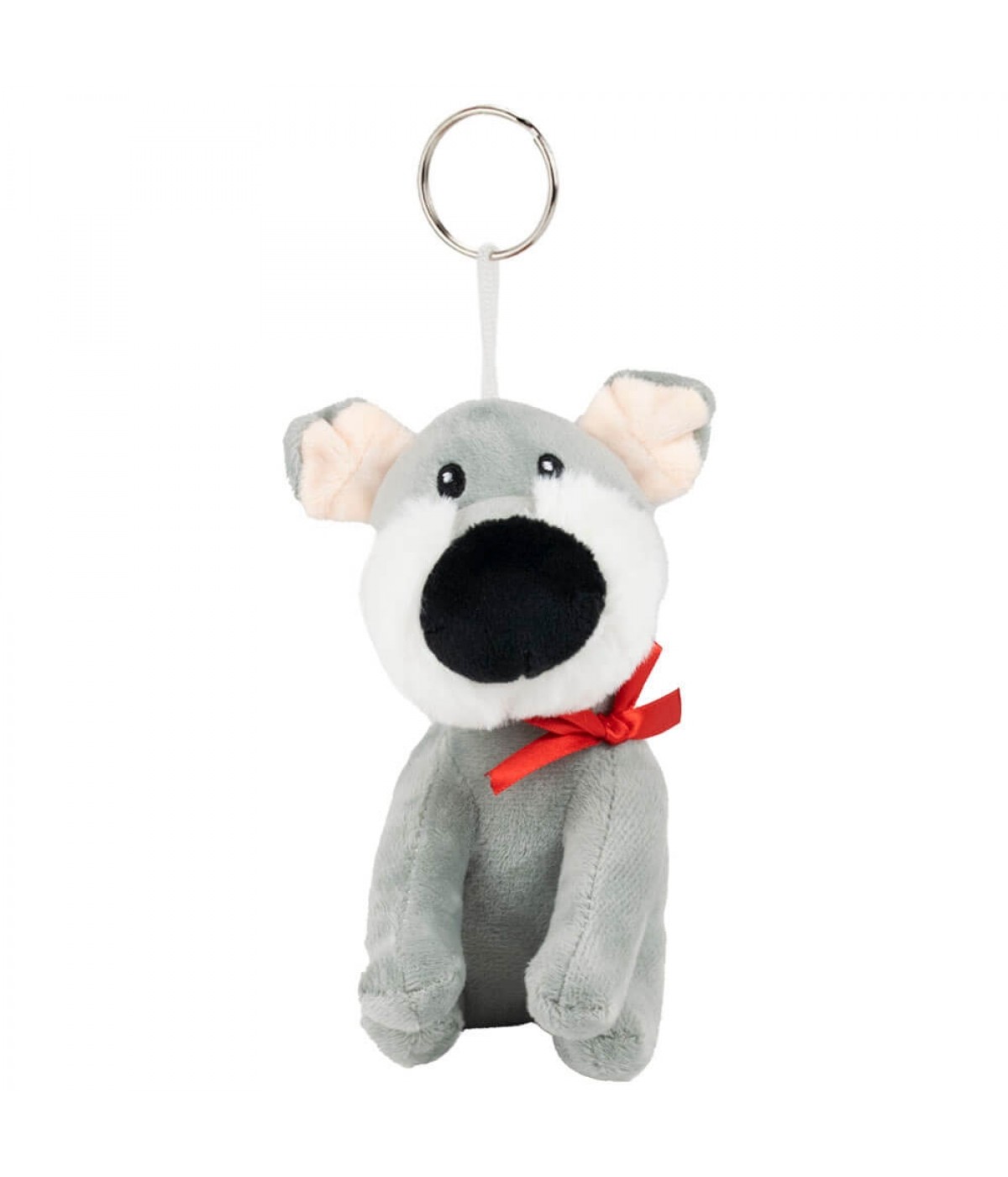 Chaveiro Cachorro Narigudo Cinza 16cm - Pelúcia