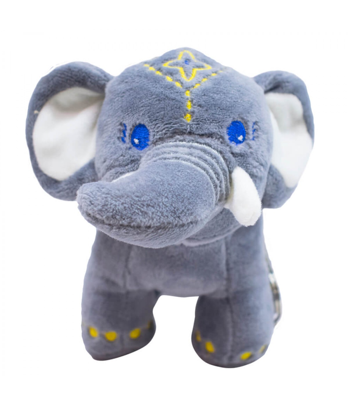 Chaveiro Elefante Cinza 14cm - Pelúcia