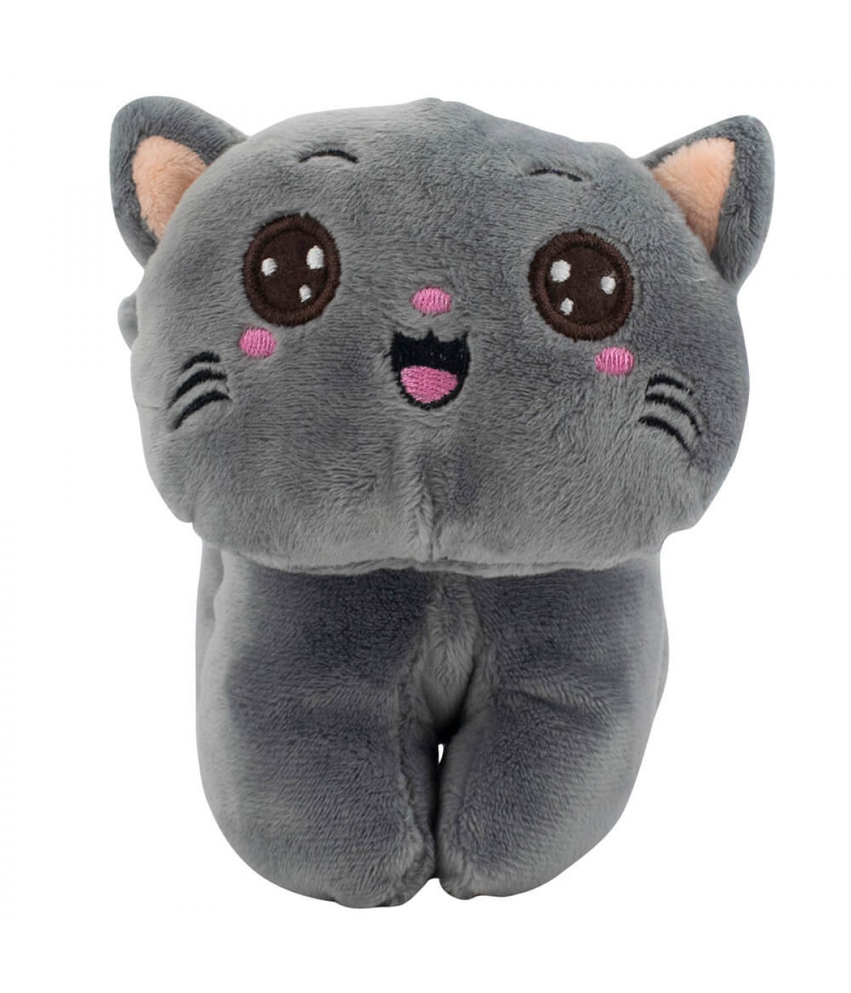 Chaveiro Gato Cinza 14cm - Pelúcia