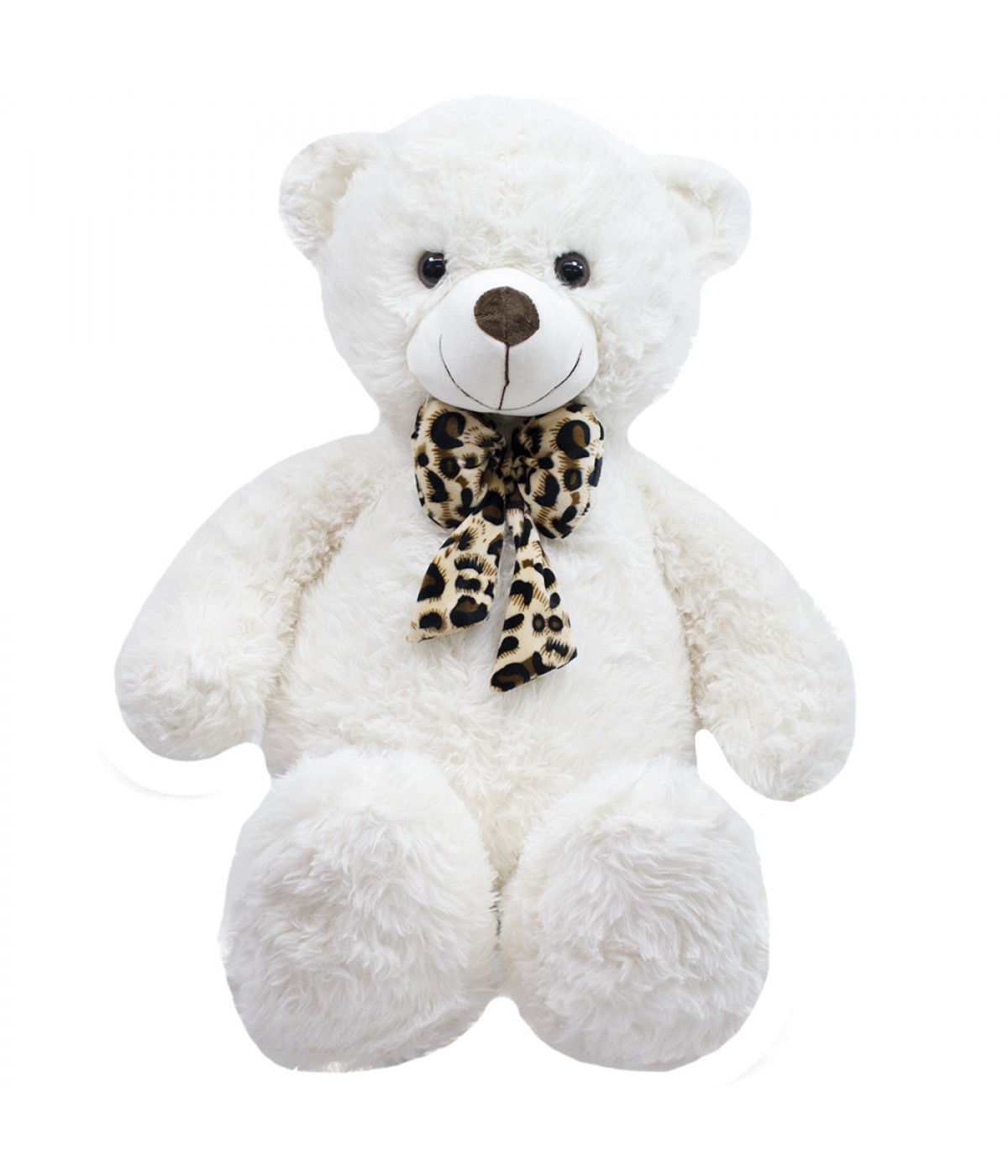 Urso Branco Com Laço 35cm - Pelúcia