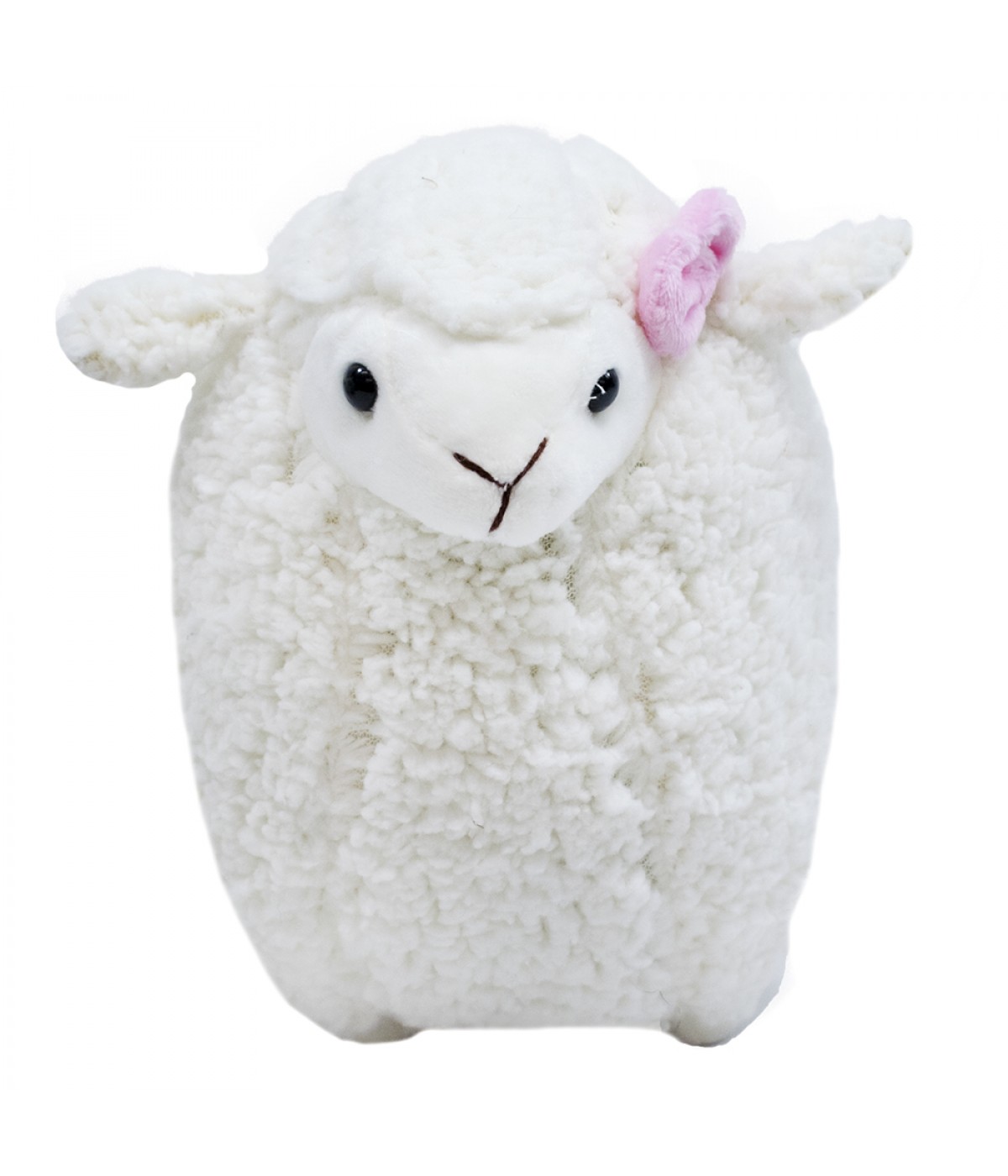 Ovelha Em Pé Com Laço Na Orelha 21cm - Pelúcia