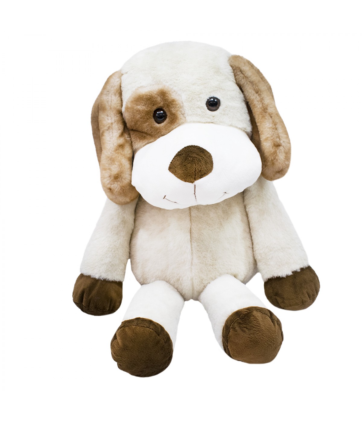 Cachorro Mancha Marrom Olho Sorrindo 36cm - Pelúcia