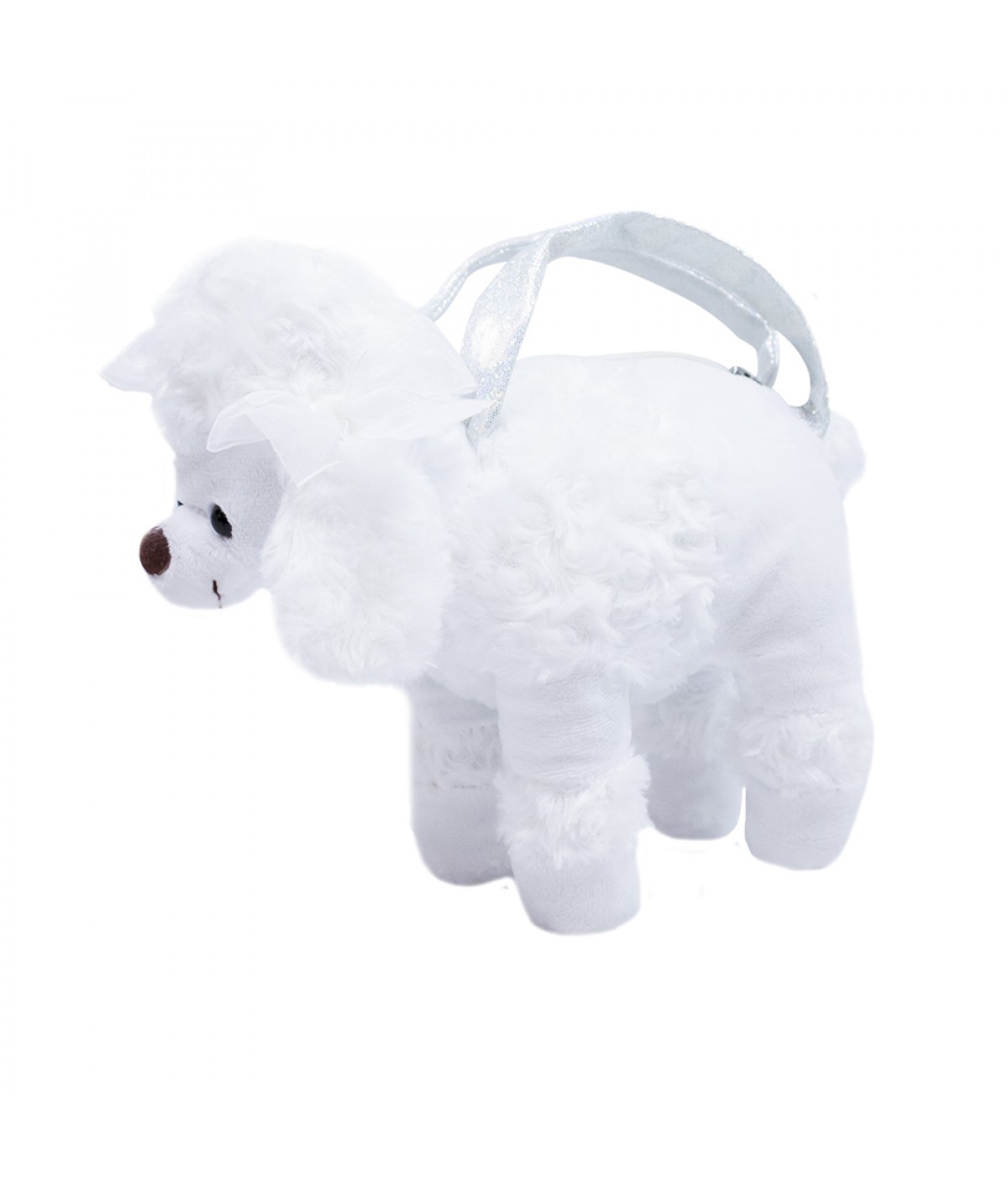 Bolsa Cachorro Poodle Branco 23X23cm - Pelúcia