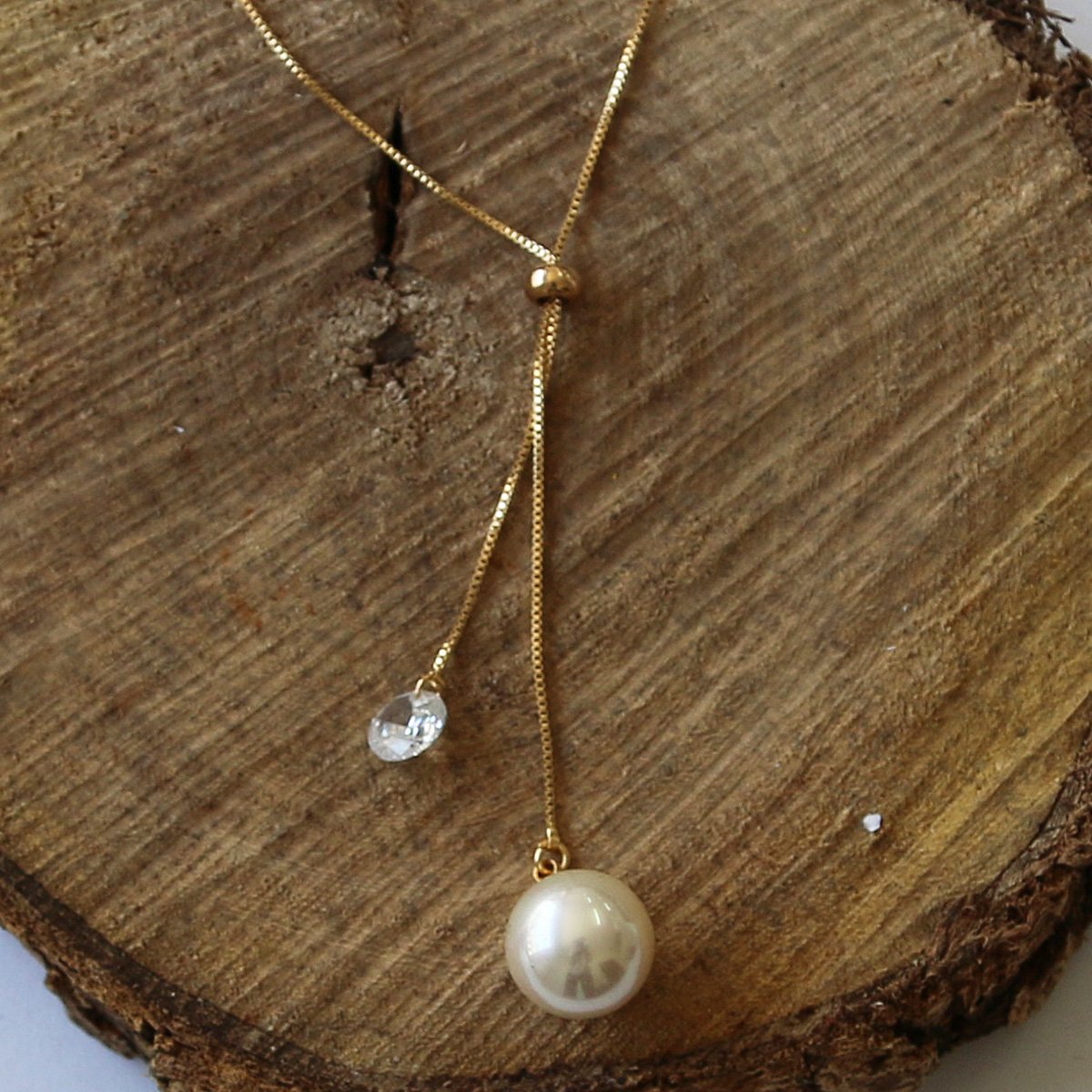 Corrente Folheado a Ouro com Regulagem com Zirconia