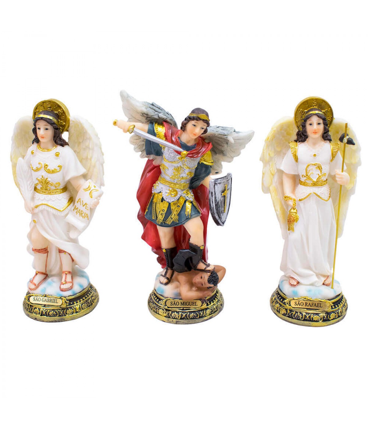 Três Arcanjos 16cm - Enfeite Resina