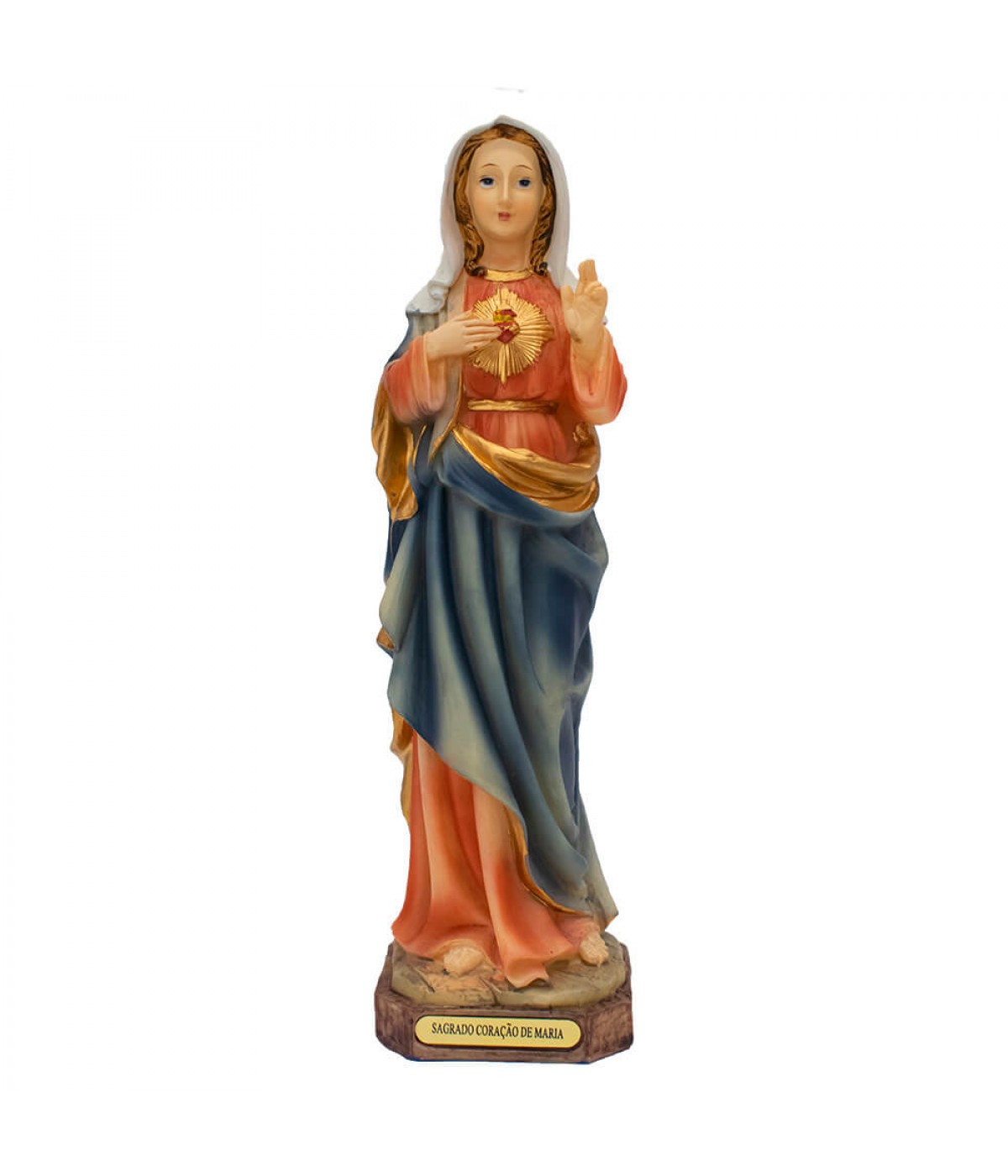 Sagrado Coração De Maria 23cm - Enfeite Resina