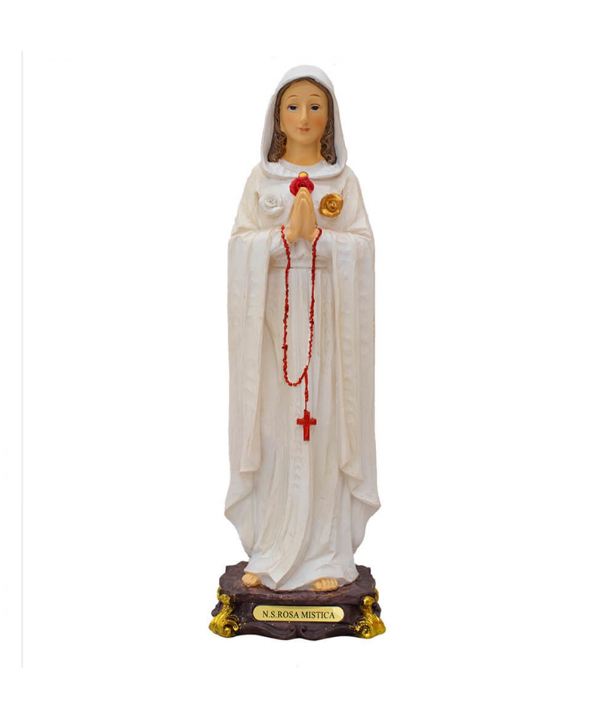 Nossa Senhora Da Rosa Mística 31.5cm - Enfeite Resina