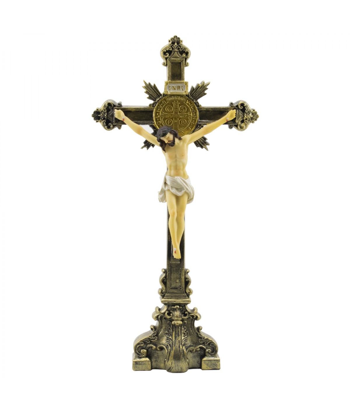 Crucifixo De Mesa 35cm - Enfeite Resina